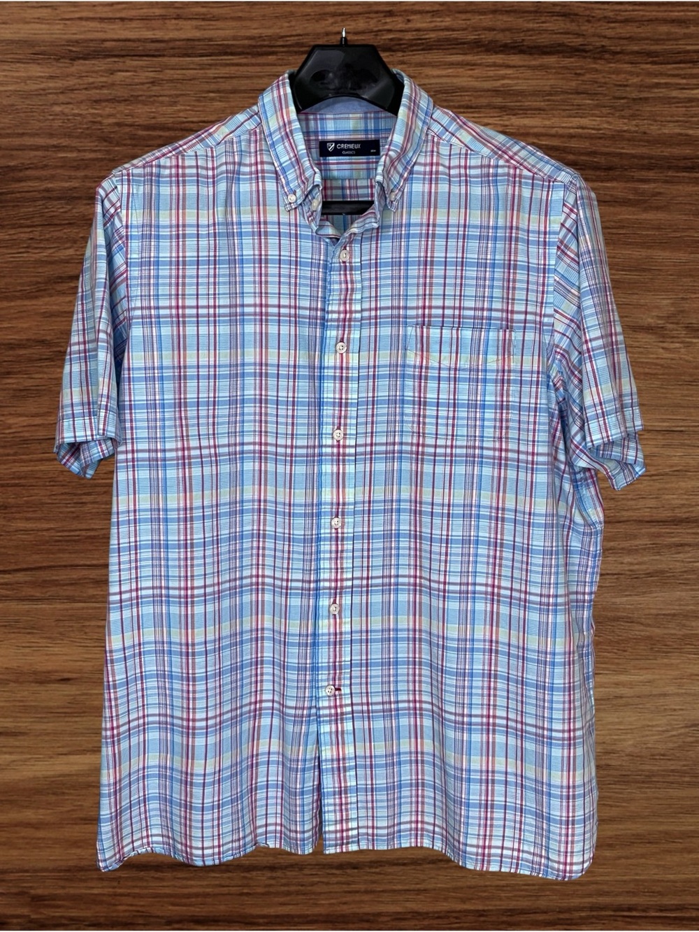 Cremieux Classics Short Sleeve Button Down. Spring/Summer Multi-Color Plaid. XL